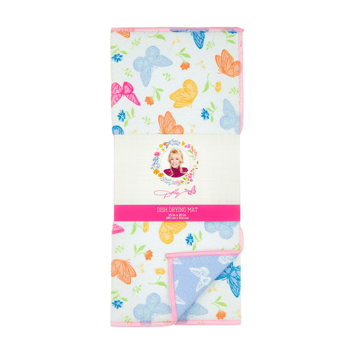 Dolly Parton Floral Drying Mat, 15x20 in