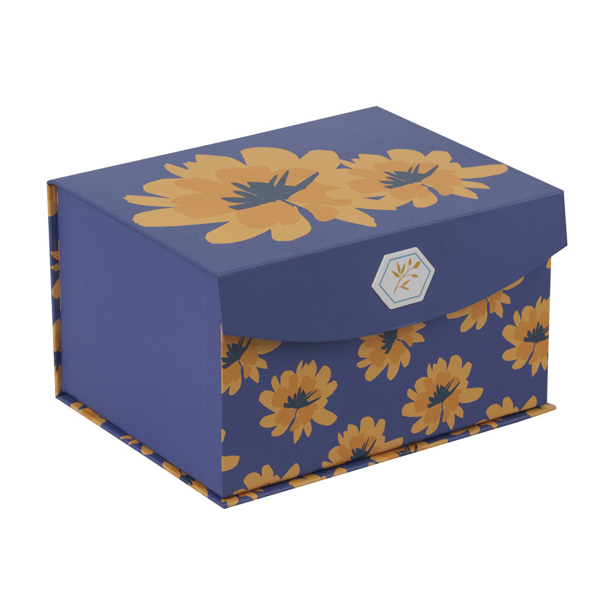 Printed-Rectangular-Fliptop-Storage-Box,-Small