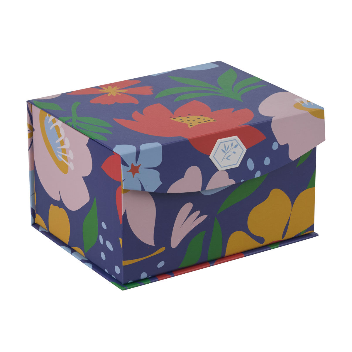Floral Print Fliptop Storage Box, Small