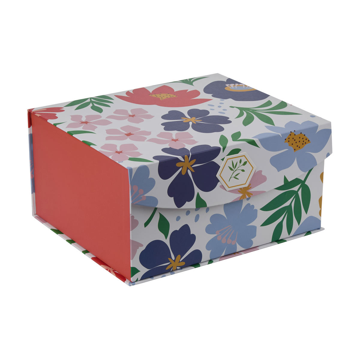 Floral Print Fliptop Storage Box, Large