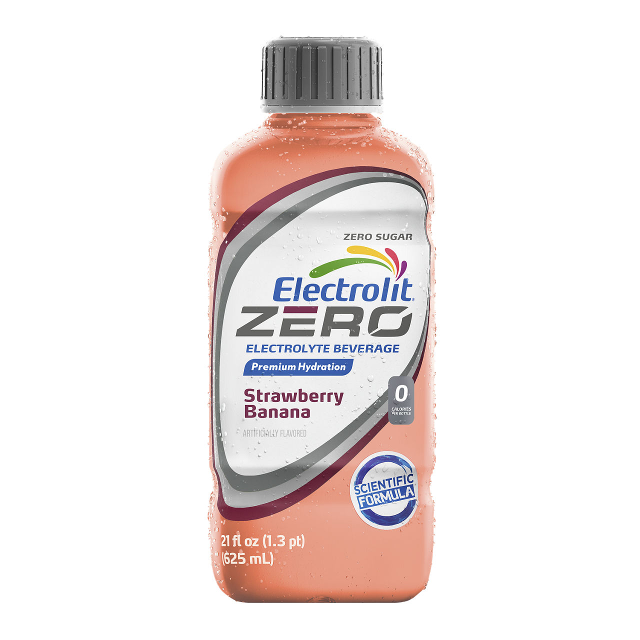 Electrolit Zero Electrolyte Hydration Beverage, Strawberry-Banana, 21 fl oz Bottle