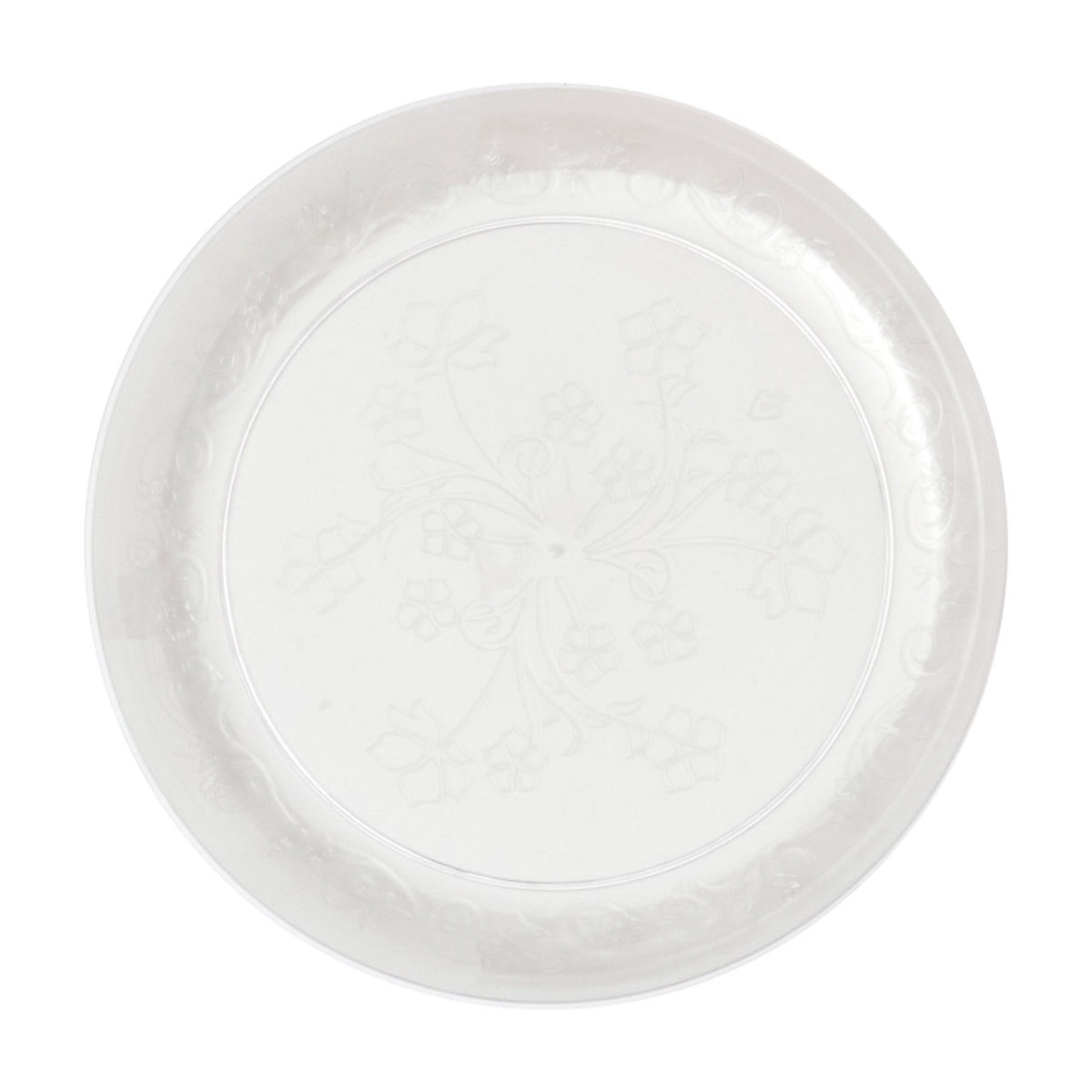Disposable Clear Plastic Round Plates, 7 in, 14 ct