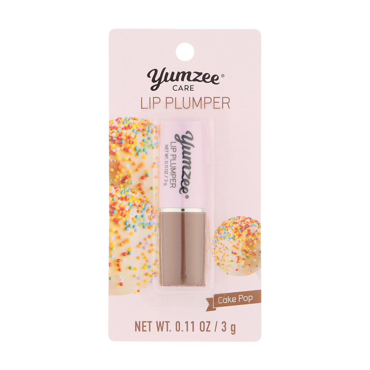 Yumzee Care Lip Plumper Gloss, Cake Pop Flavor, 0.11 oz