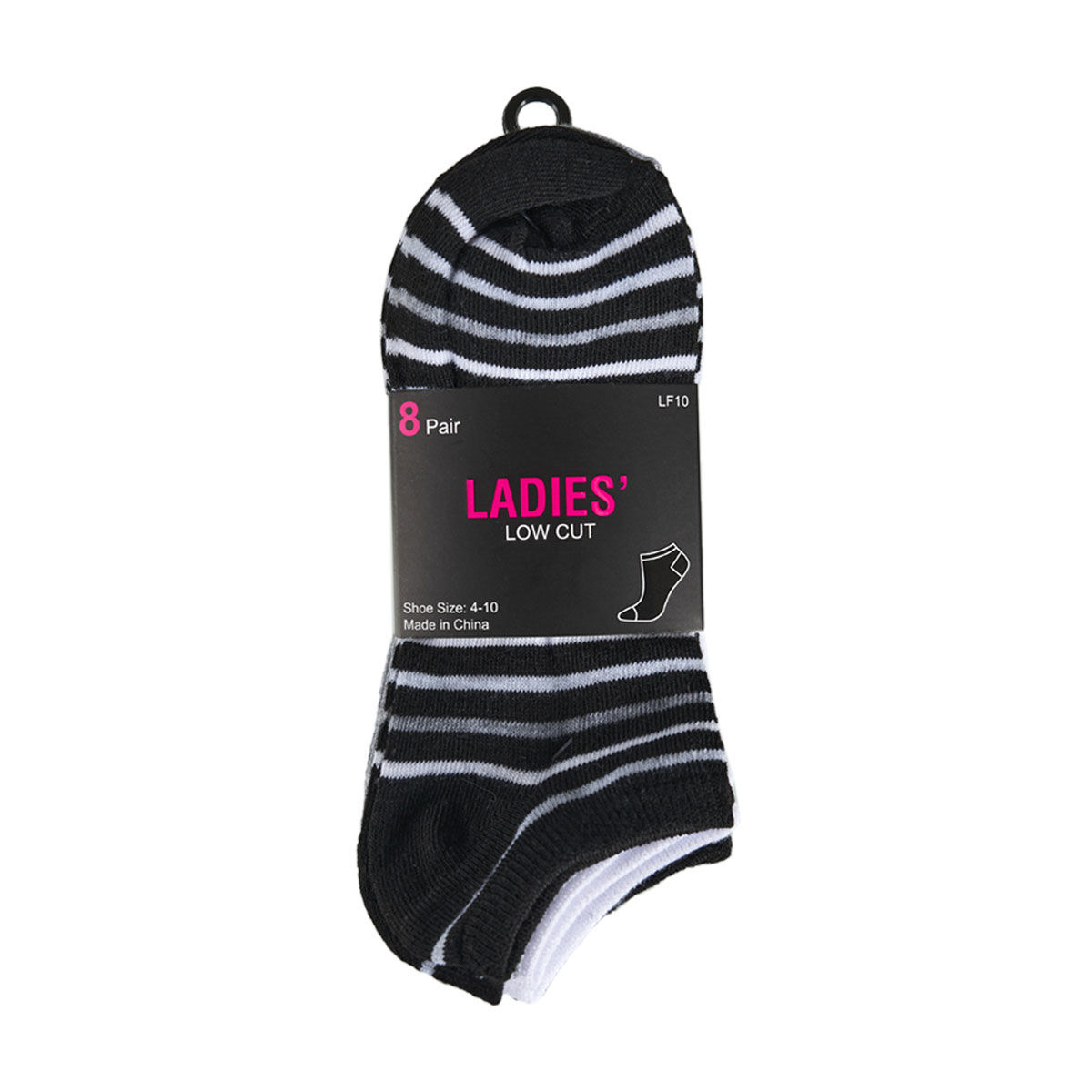 Ladies'-Low-Cut-Socks,-8-ct,-Assorted-Patterns