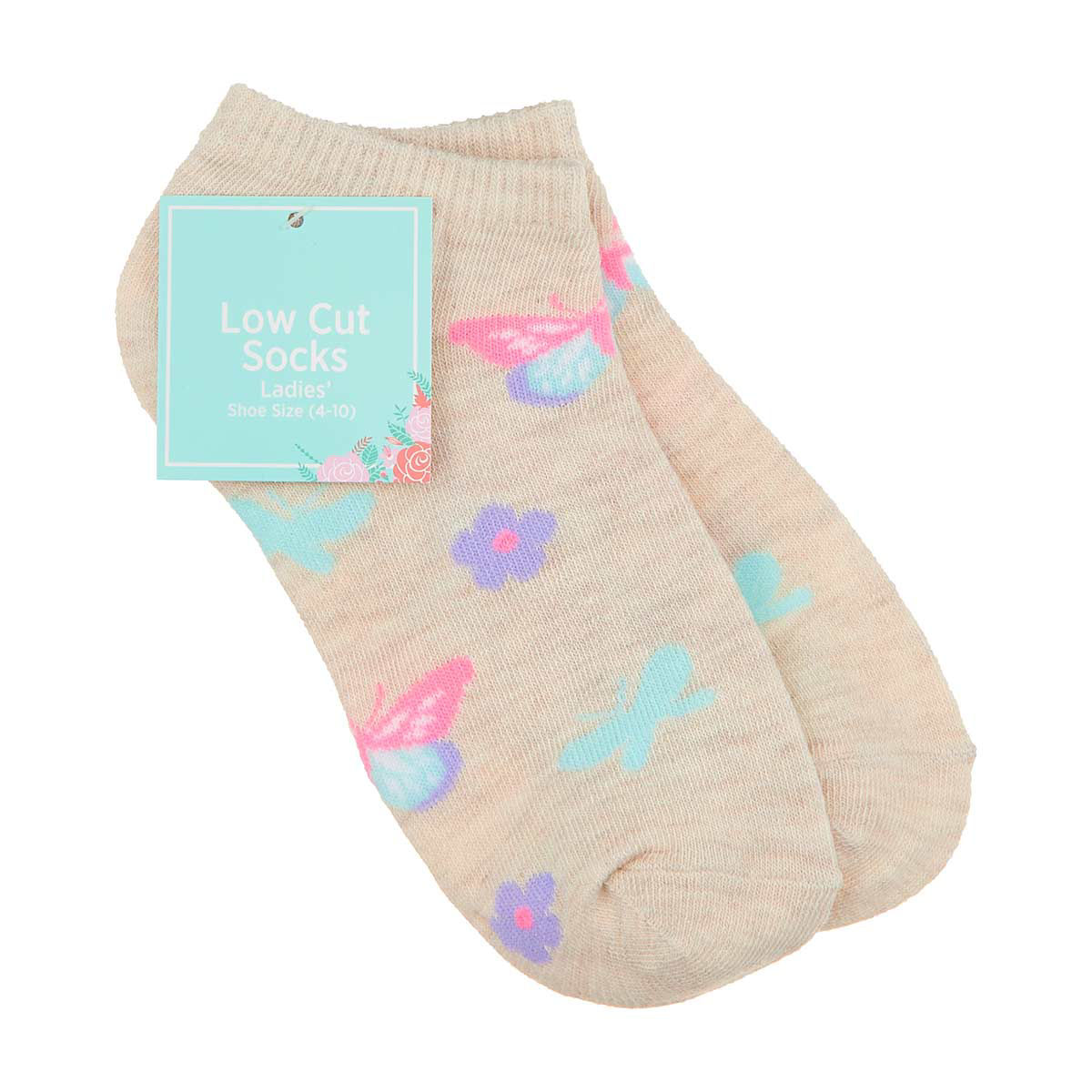 Mother's-Day-Ladies-Low-Cut-Socks,-6-Assorted-Patterns