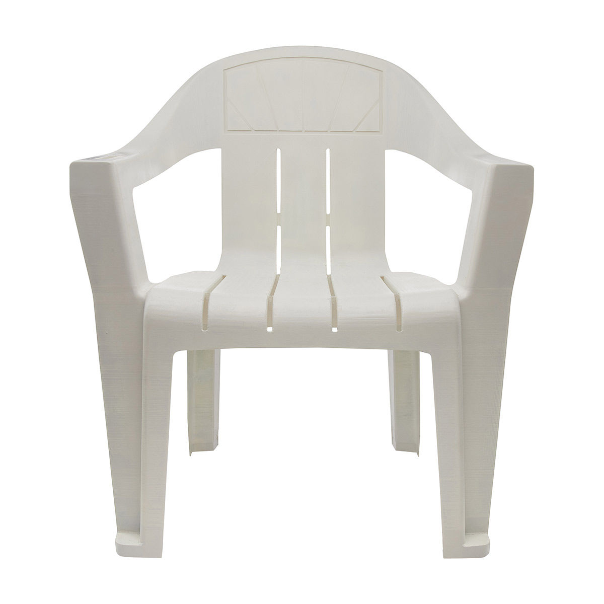 Outdoor Stack Chair, White, 1 ct
