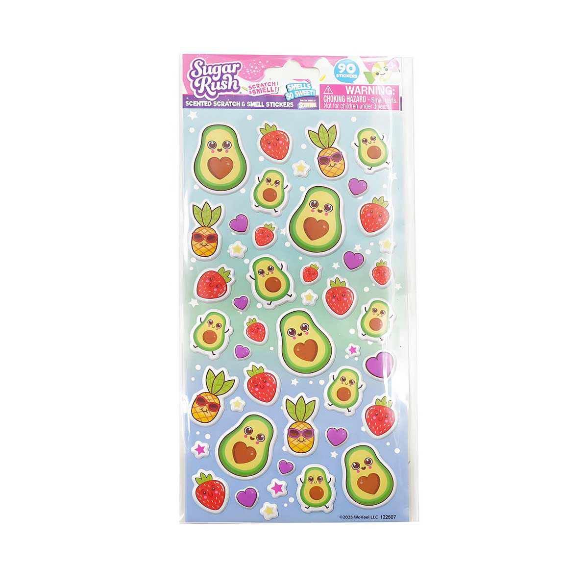 Sugar Rush Scented Scratch & Smell Puffy Stickers, 2 Assorted Designs