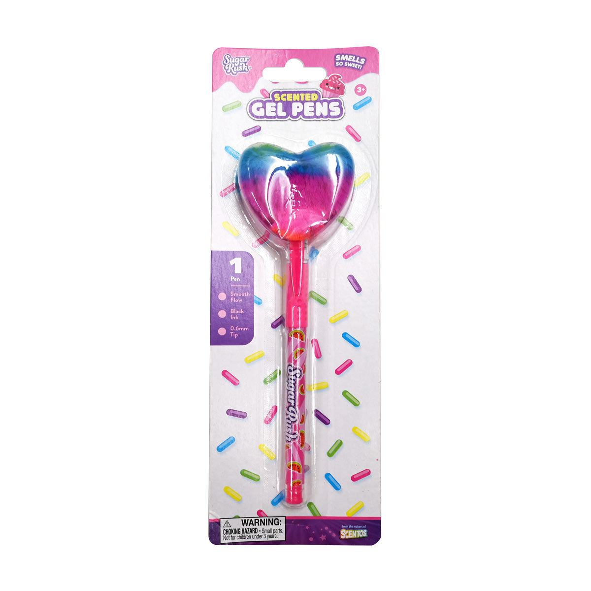 Sugar Rush Scented Pom Pom Heart Gel Pen