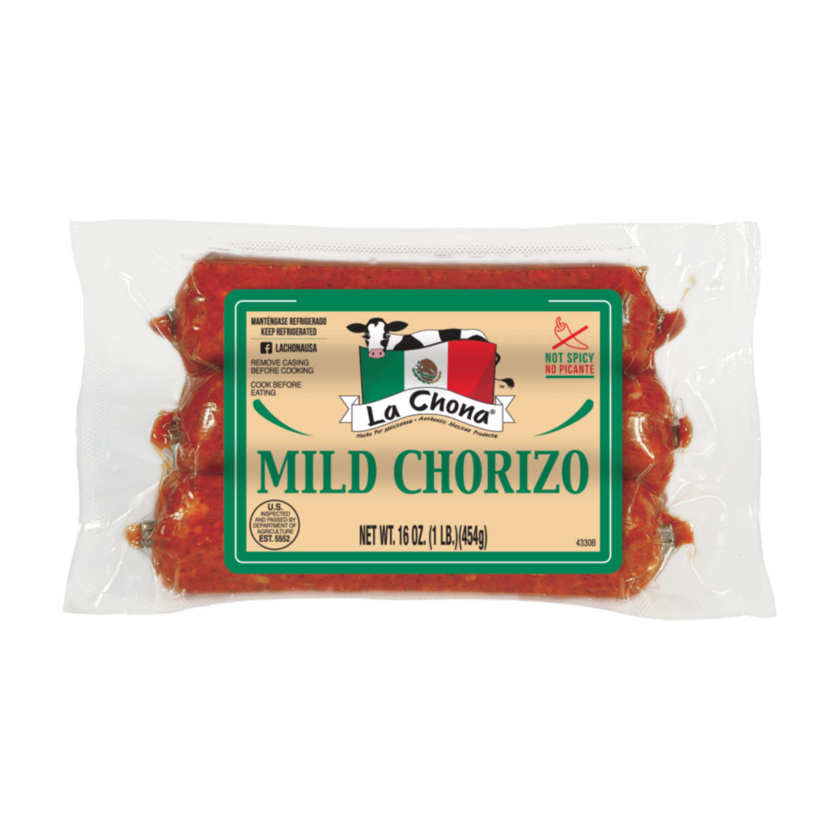 La Chona Mild Chorizo, 16 oz