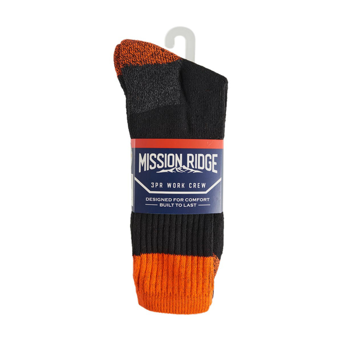 Mission Ridge Men's Work Crew Socks, 3 Pairs
