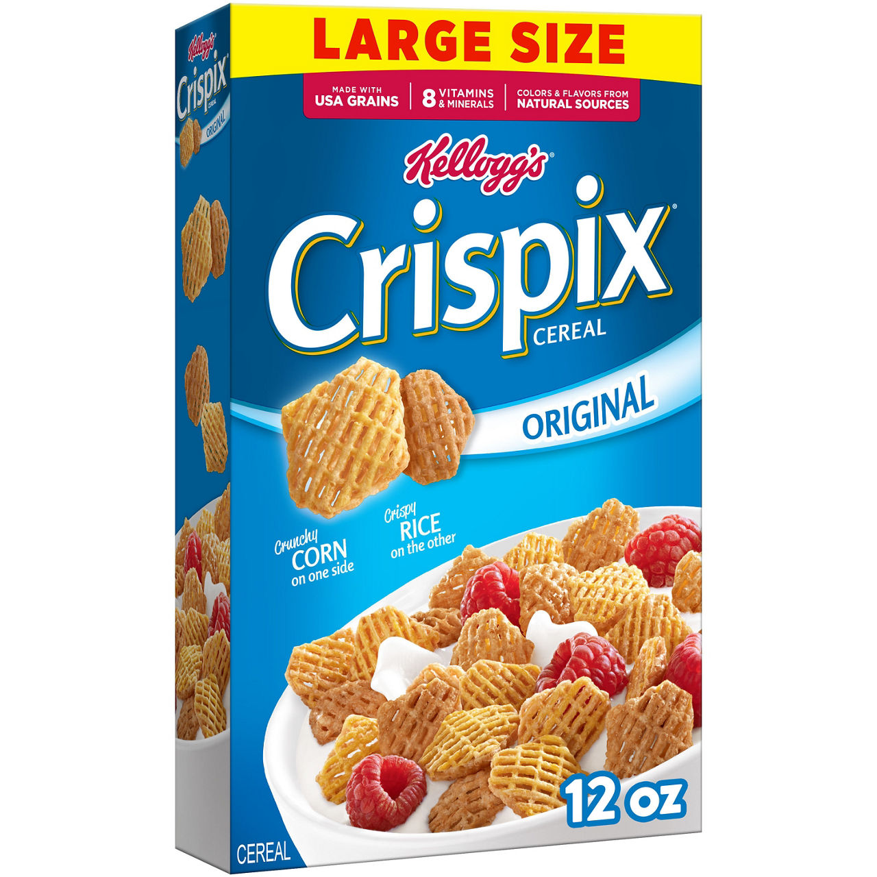 Kellogg's Crispix Breakfast Cereal, Kids Cereal, Family Breakfast, Original, 12oz Box (1 Box)