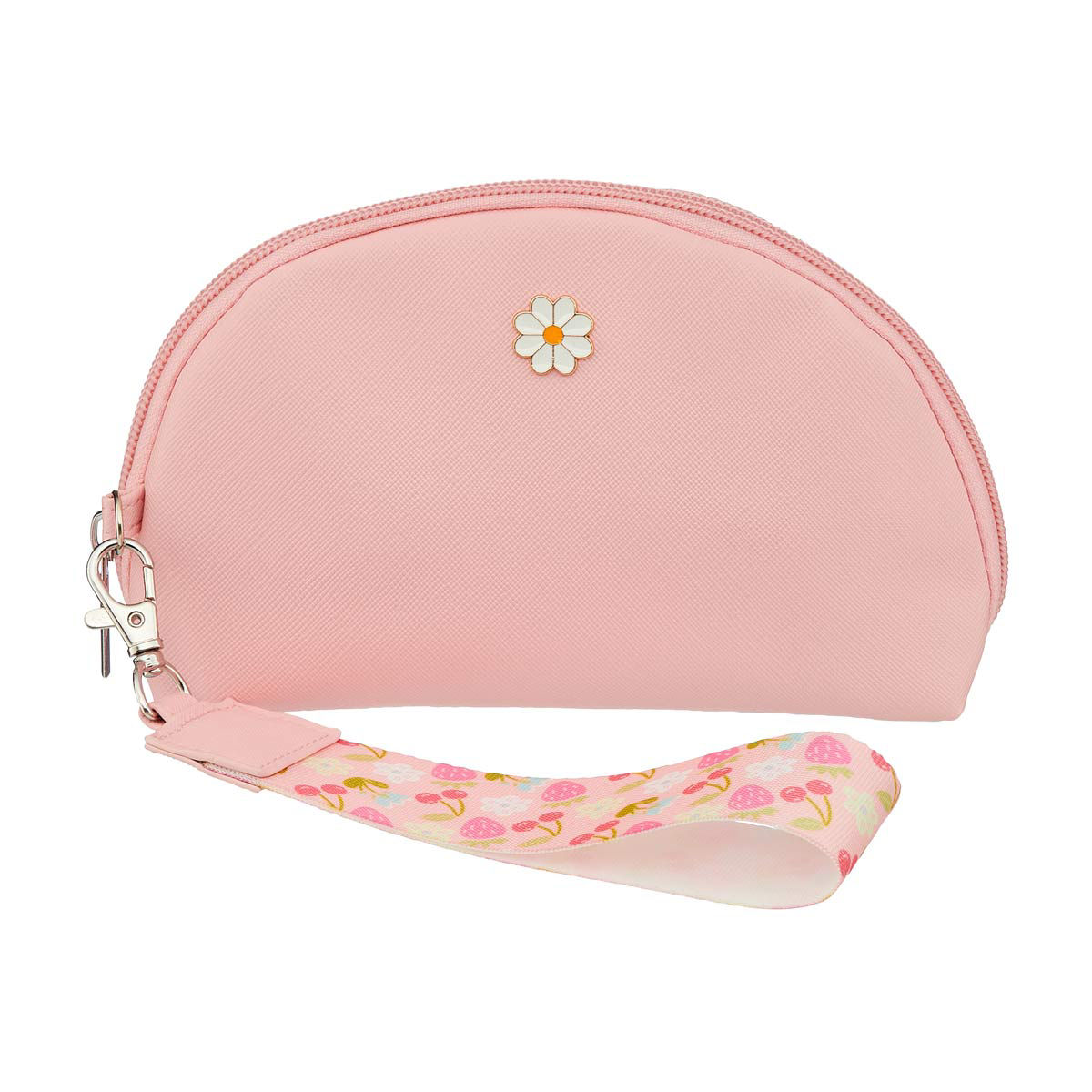 Summer Pink Daisy Wristlet Pouch