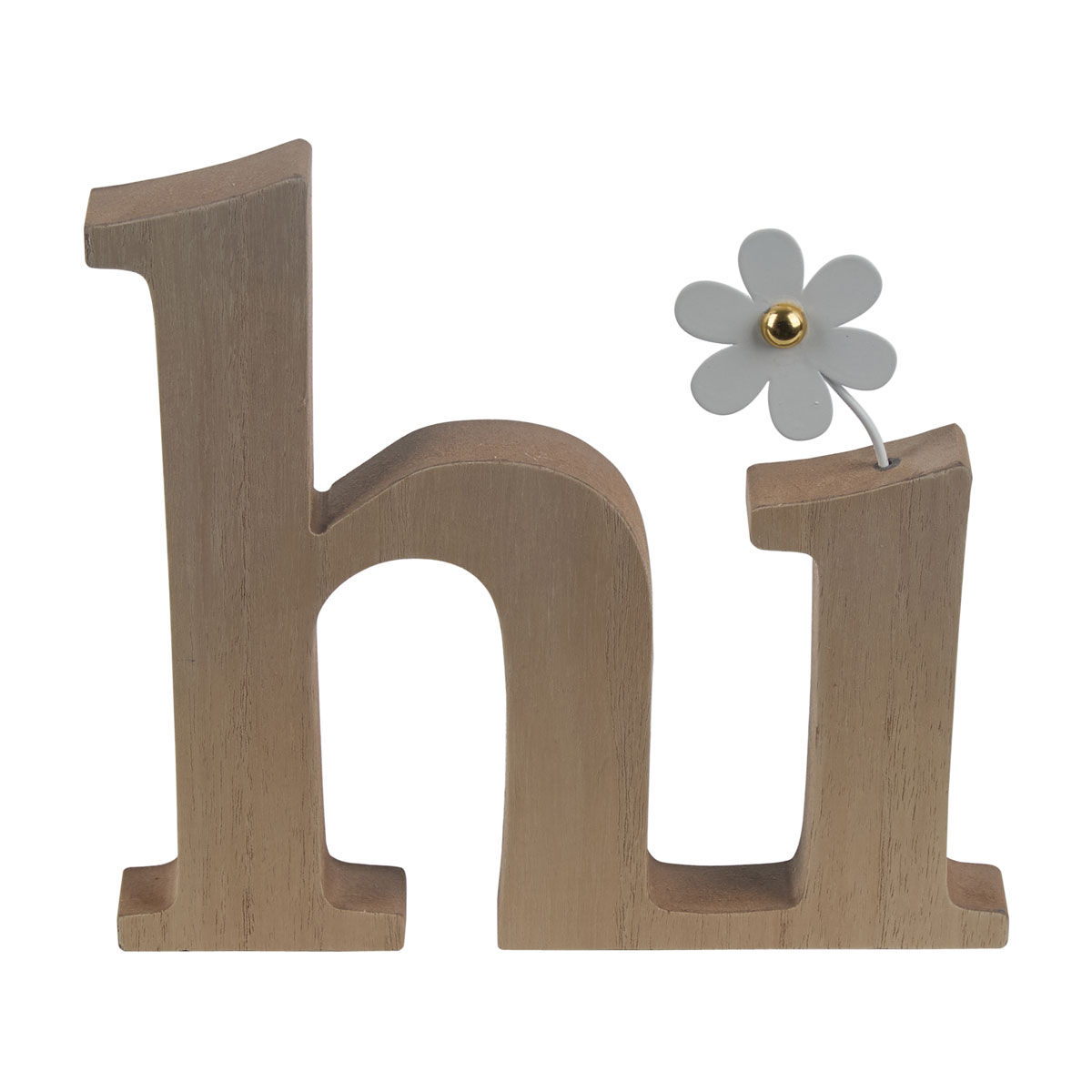 Summer Natural Wood Hi Word Block Table Decor