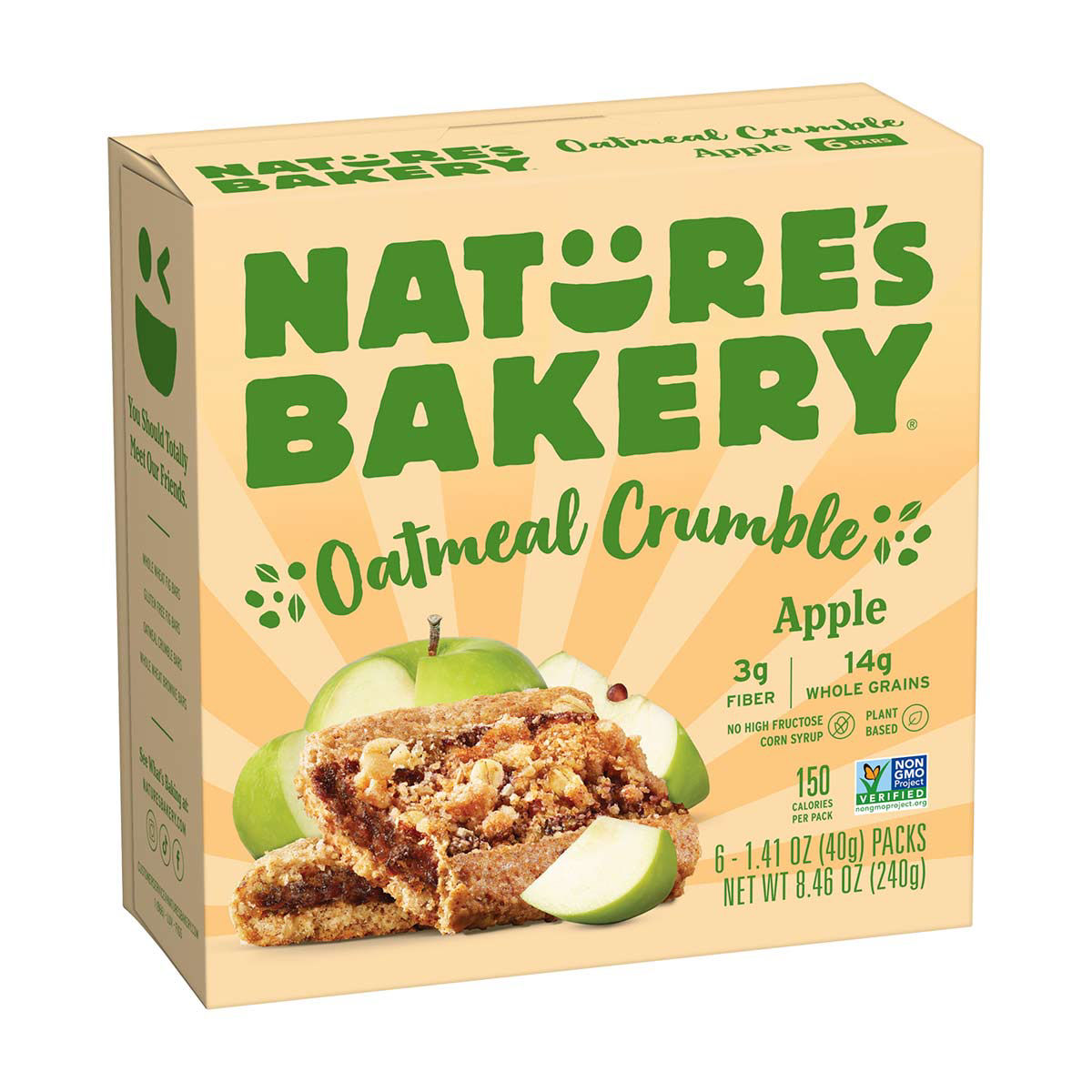 Nature's Bakery Apple Oatmeal Crumble Bar, 8.46 oz, 6 ct