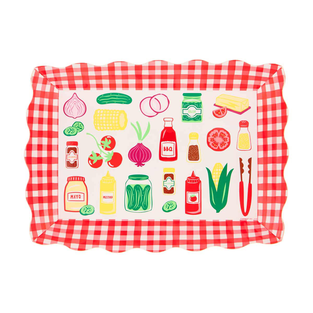 Pssu26 BBQ Paper 1 Ea Unique Serving Tray BBQ Party 1 Count — pOpshelf penny item