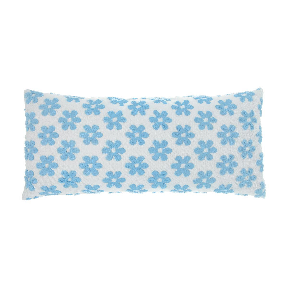 Summer Light Blue Floral Pattern Tufted Body Pillow