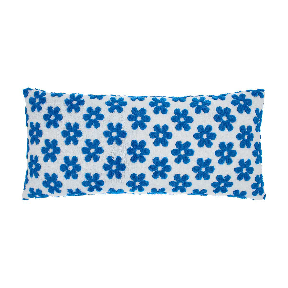 Summer Dark Blue Floral Pattern Tufted Body Pillow