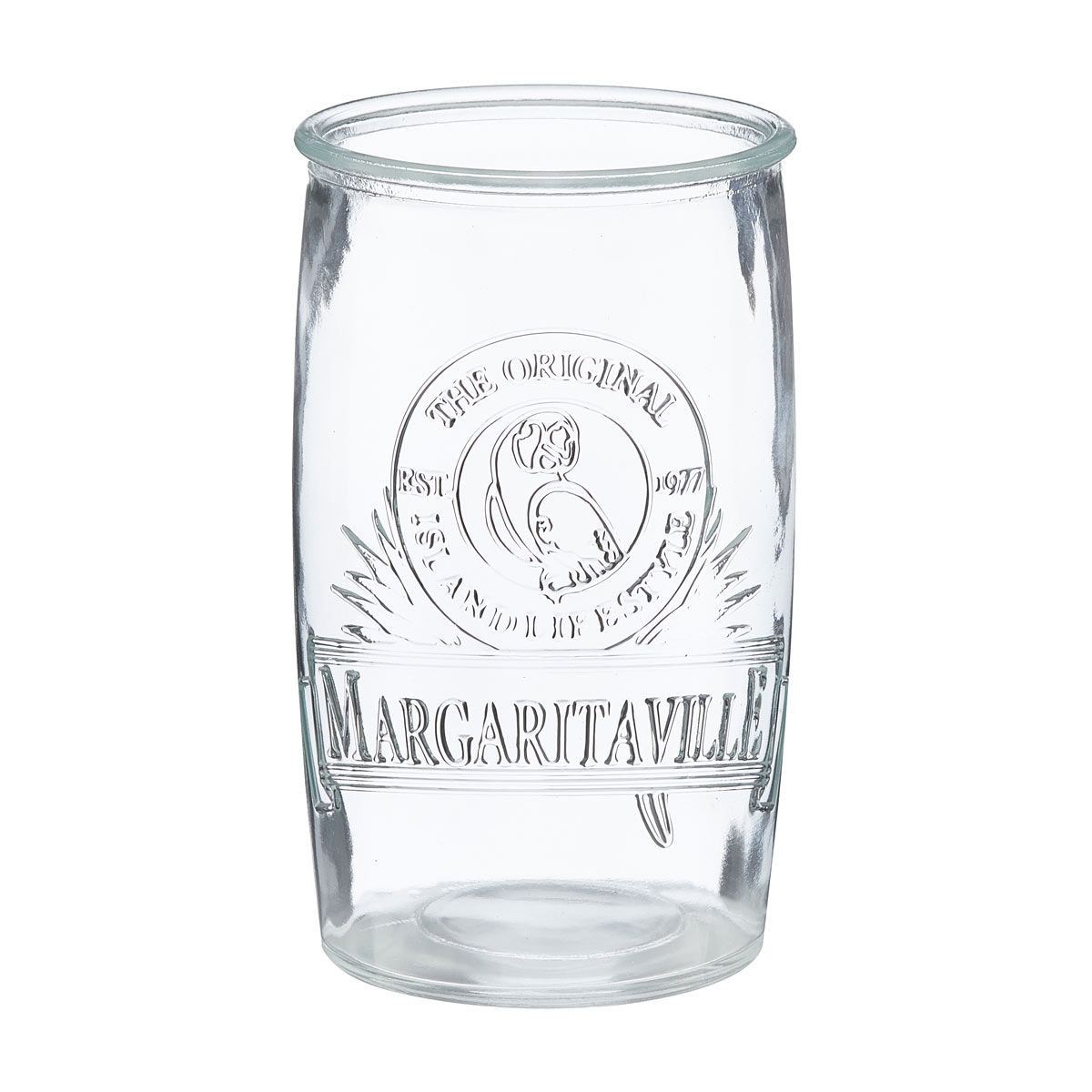 Margaritaville Clear Embossed Glass Tumbler