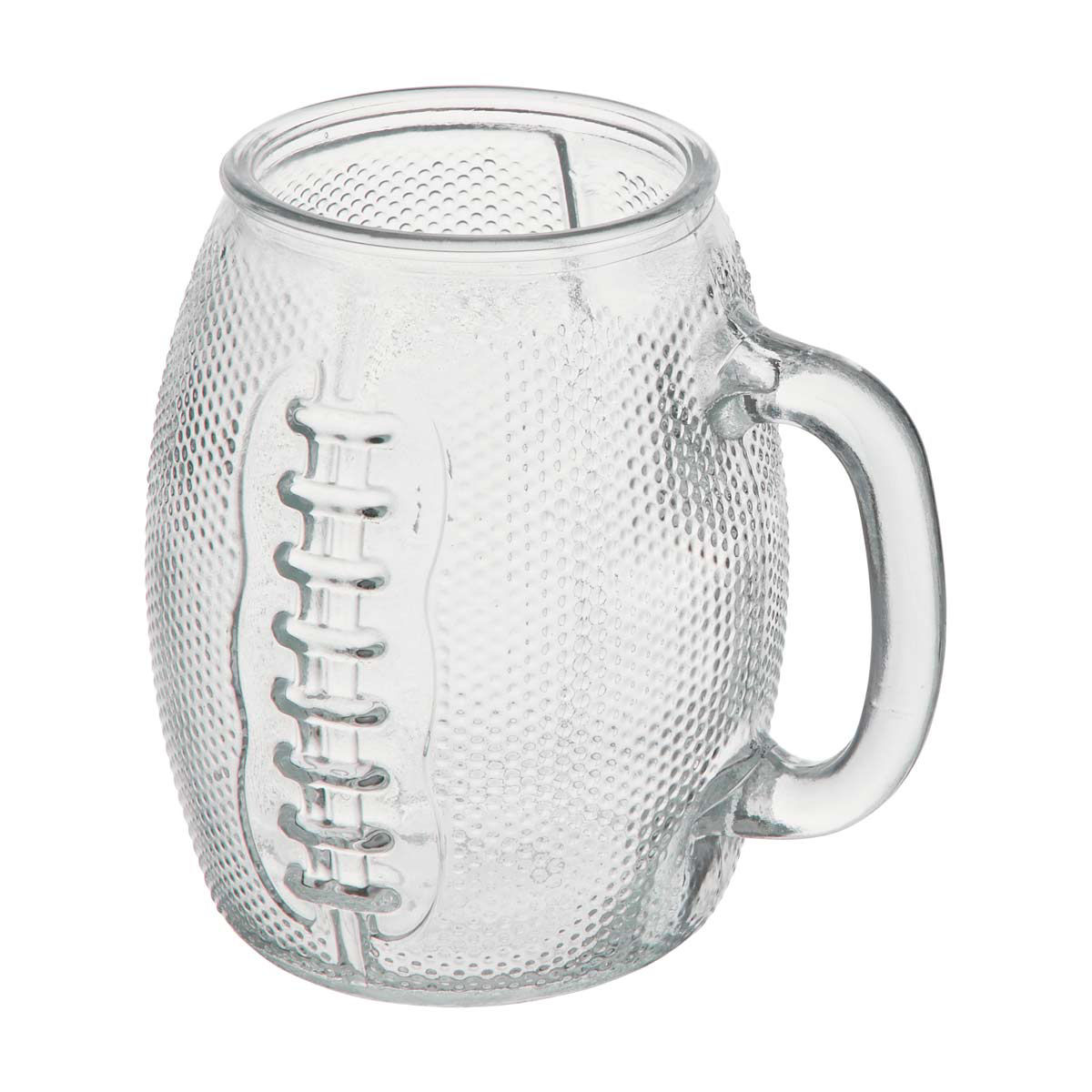 Football-Shaped Transparent Beer Mug, 38 fl oz