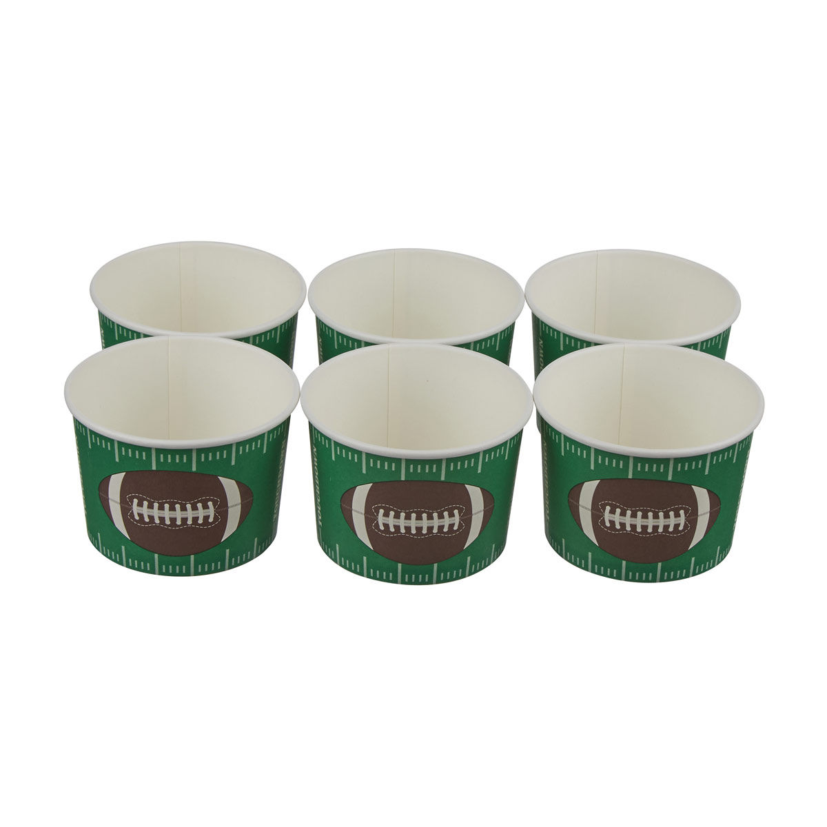 Football Themed Snack Bowls, 6 ct