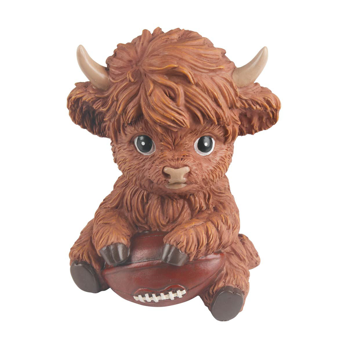Cow with Football Figurine Decor