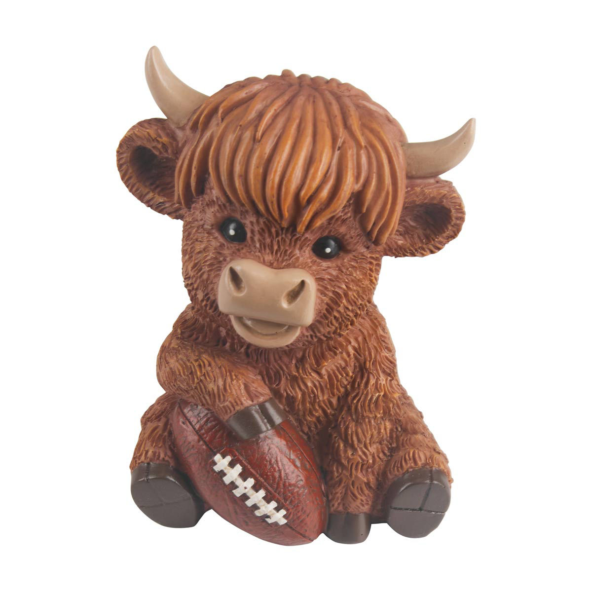 Cute Cow Figurine with Football Décor