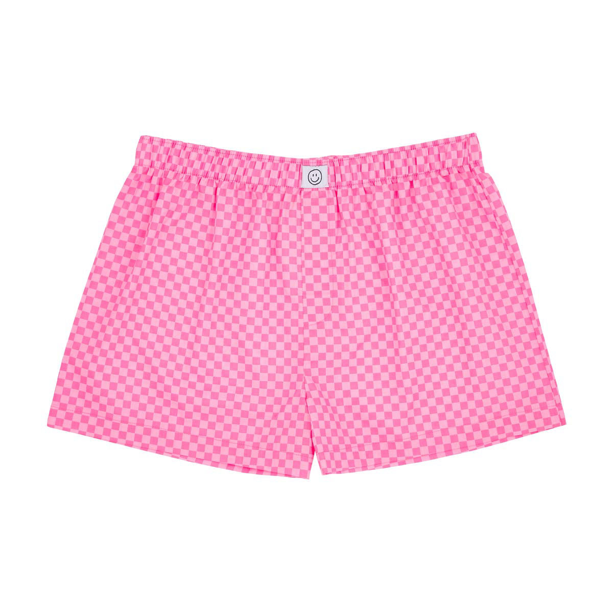 Bobbie Brooks Summer Ladies' Pink Checkered Boxer Short, Large