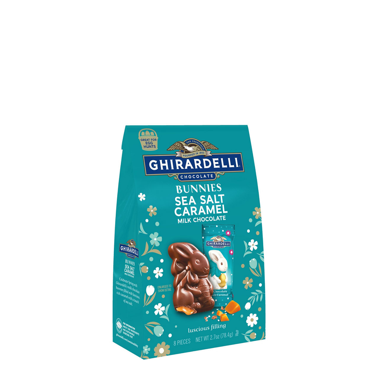 Ghirardelli Milk Chocolate Sea Salt Caramel Bunnies, 2.7oz Bag