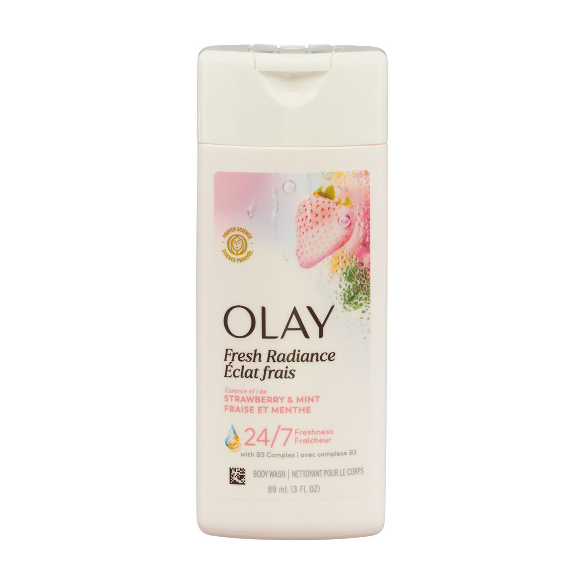 Olay Fresh Radiance Strawberry & Mint Body Wash, 3 fl oz