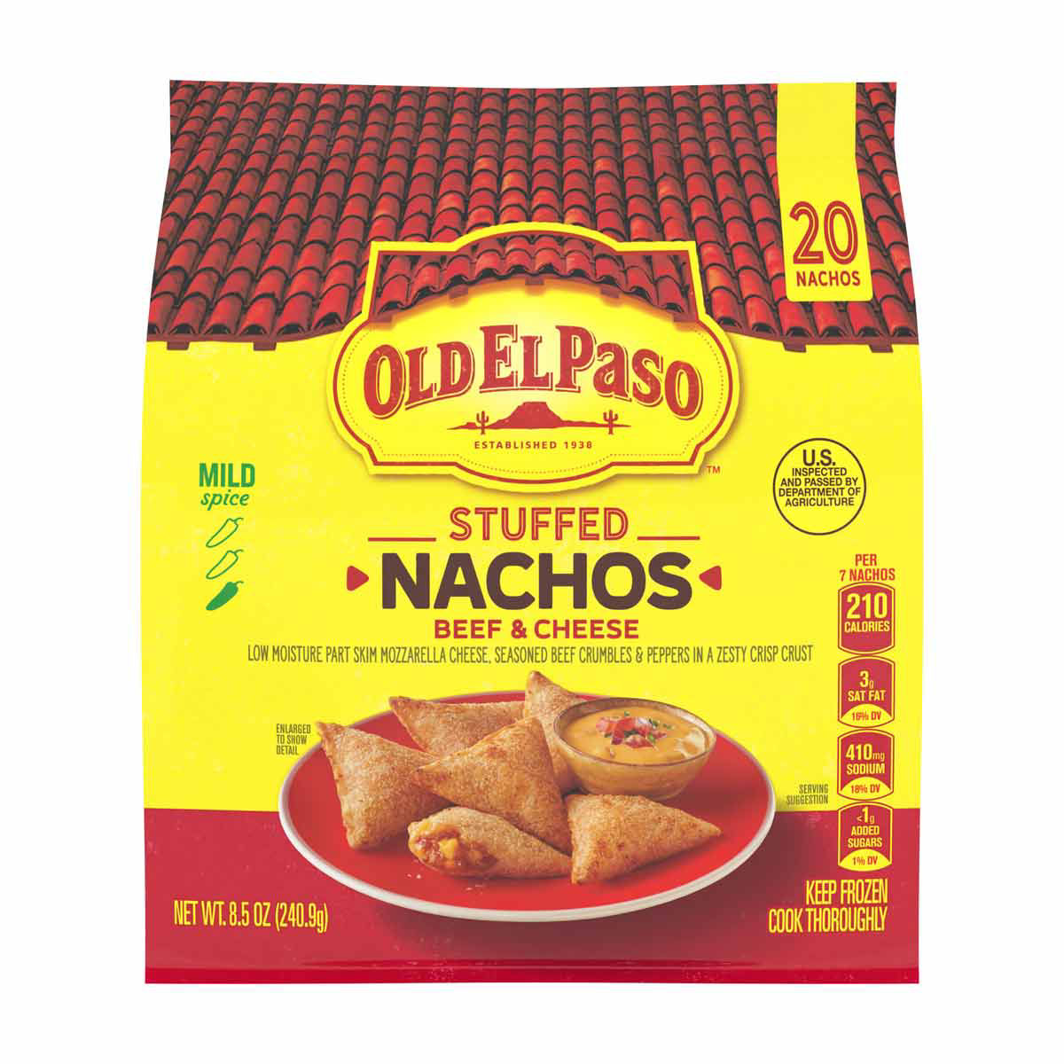 Old El Paso Stuffed Nachos, Beef & Cheese, 8.5 oz