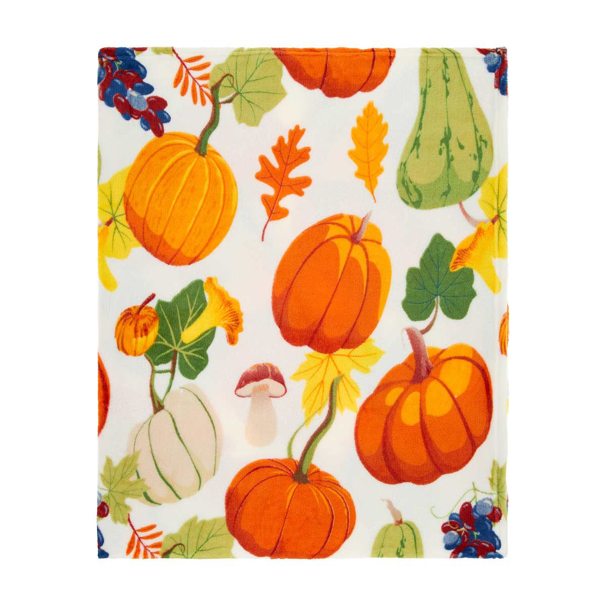 Harvest Halloween Pumpkin Printed Plush Throw