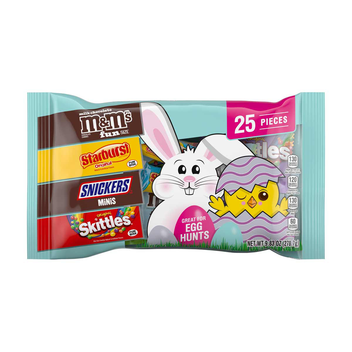 M&M'S, SKITTLES, SNICKERS & STARBURST Easter Basket Stuffers Variety Pack Bulk Bag, 25 ct
