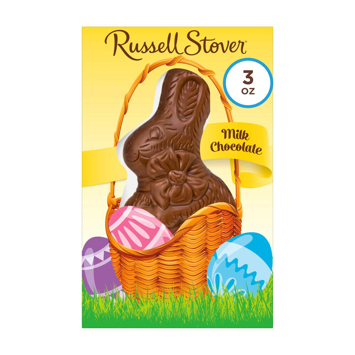 RUSSELL STOVER Easter Solid Milk Chocolate Easter Bunny, 3 oz