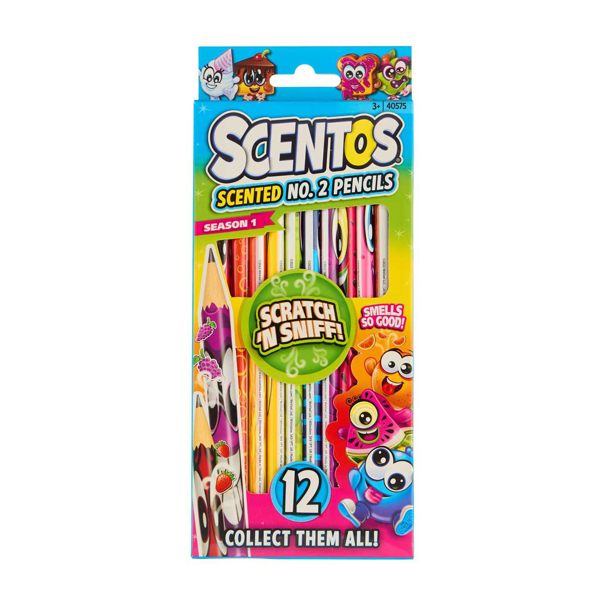 Scentos 12ct Scented Pencils for Kids - No. 2 Lead Pencils, Ages 3+