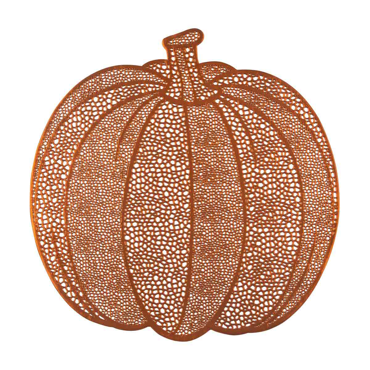 Harvest Orange Pumpkin-Shaped Vinyl Placemat