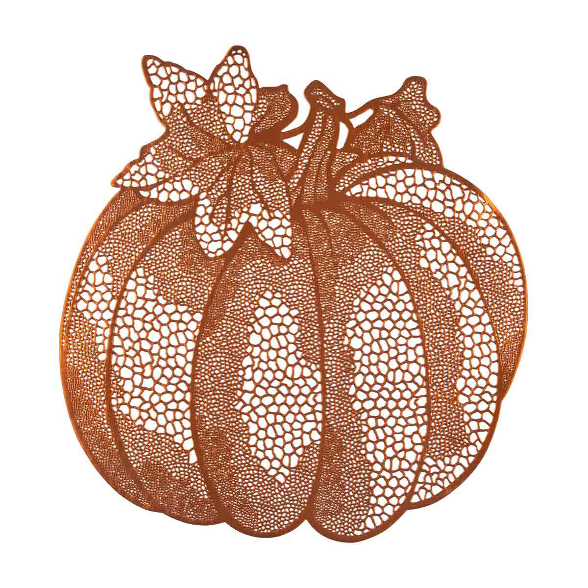Harvest Pumpkin-Shaped Vinyl Placemat
