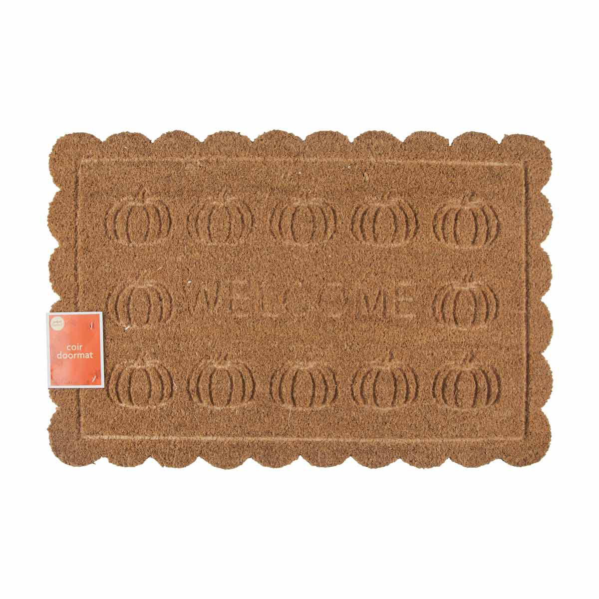Perfect Harvest Welcome Carved Coir Doormat, 18x27 in
