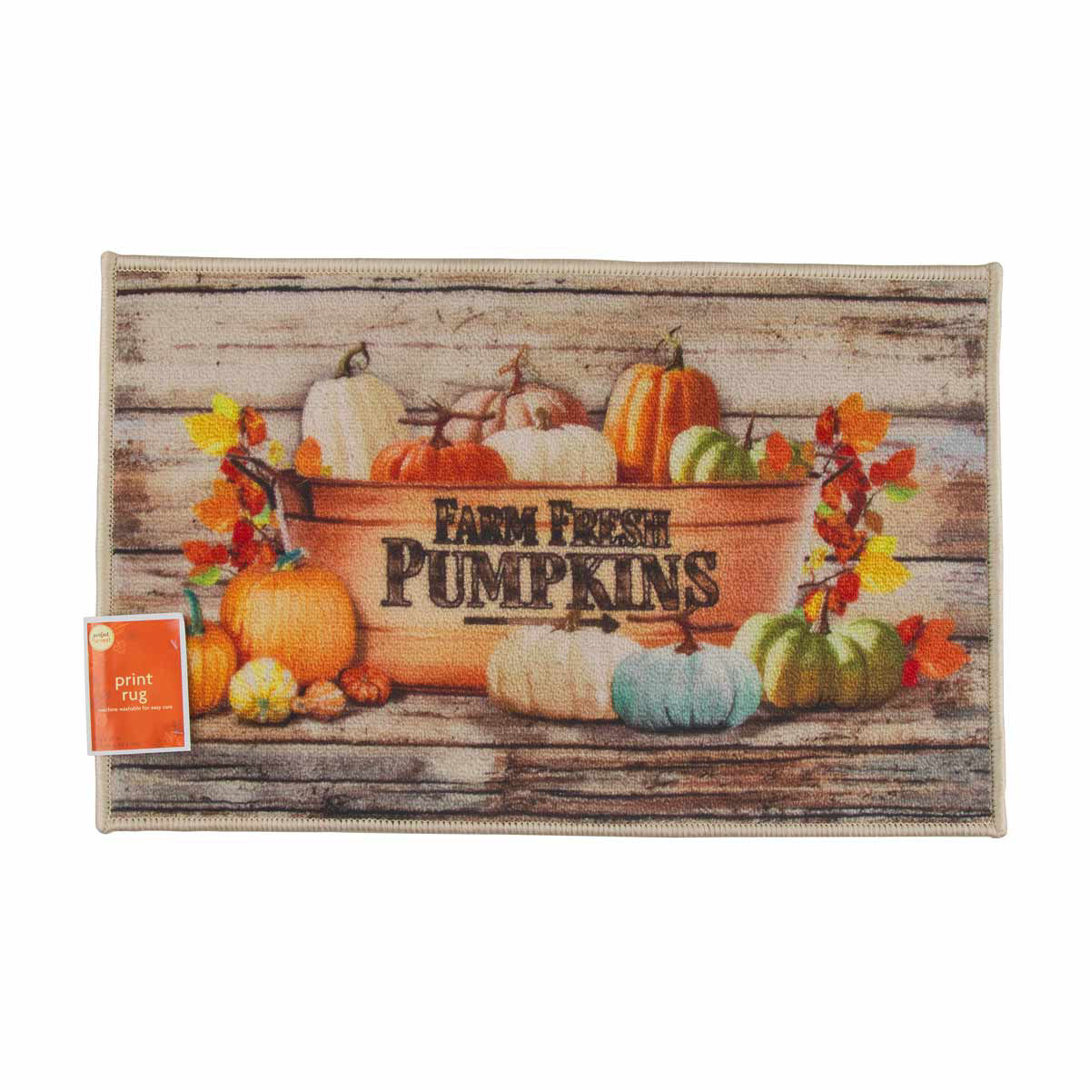 Perfect Harvest 'Farm Fresh Pumpkins' Print Rug