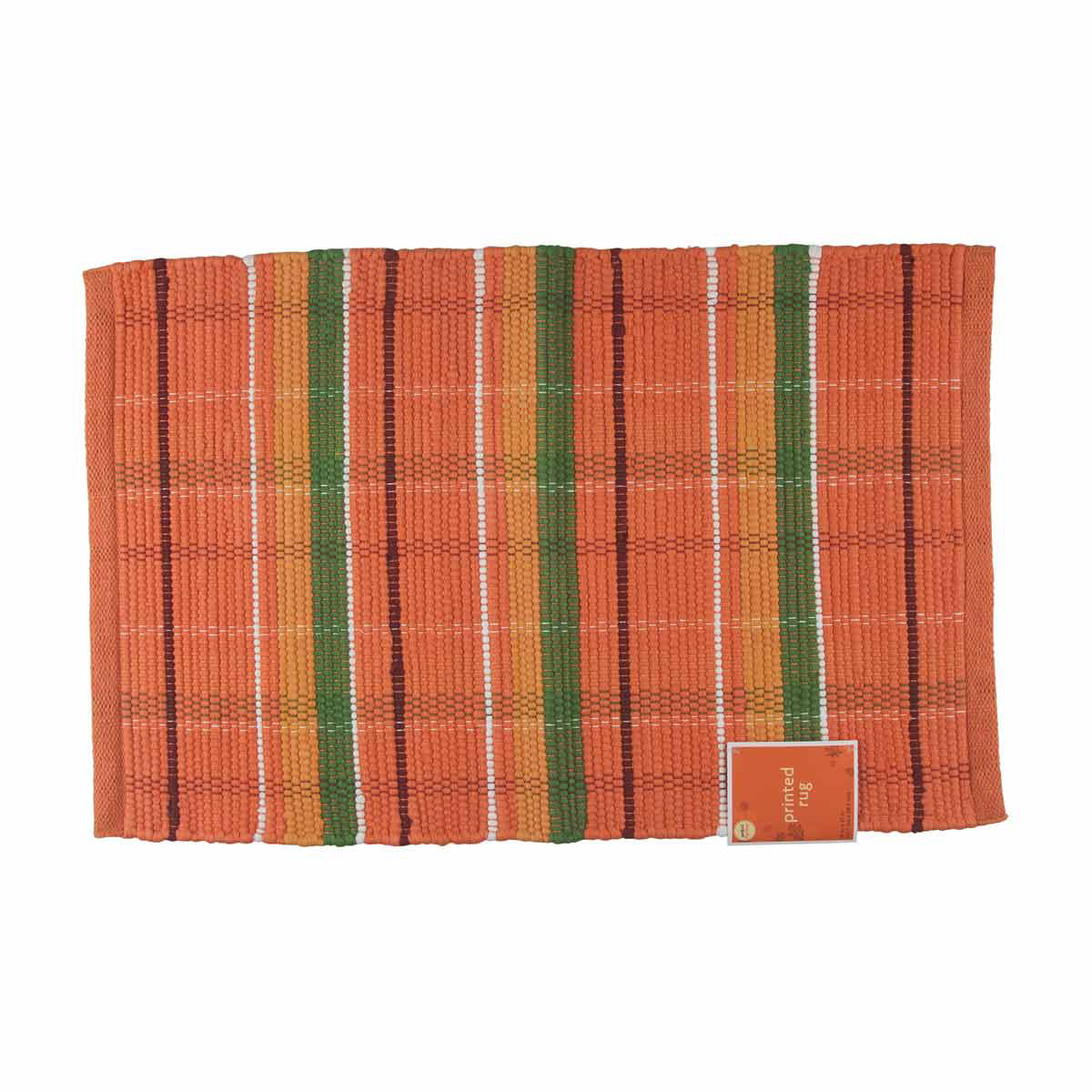 Perfect Harvest Plaid Printed Chindi Rug — Dollar General