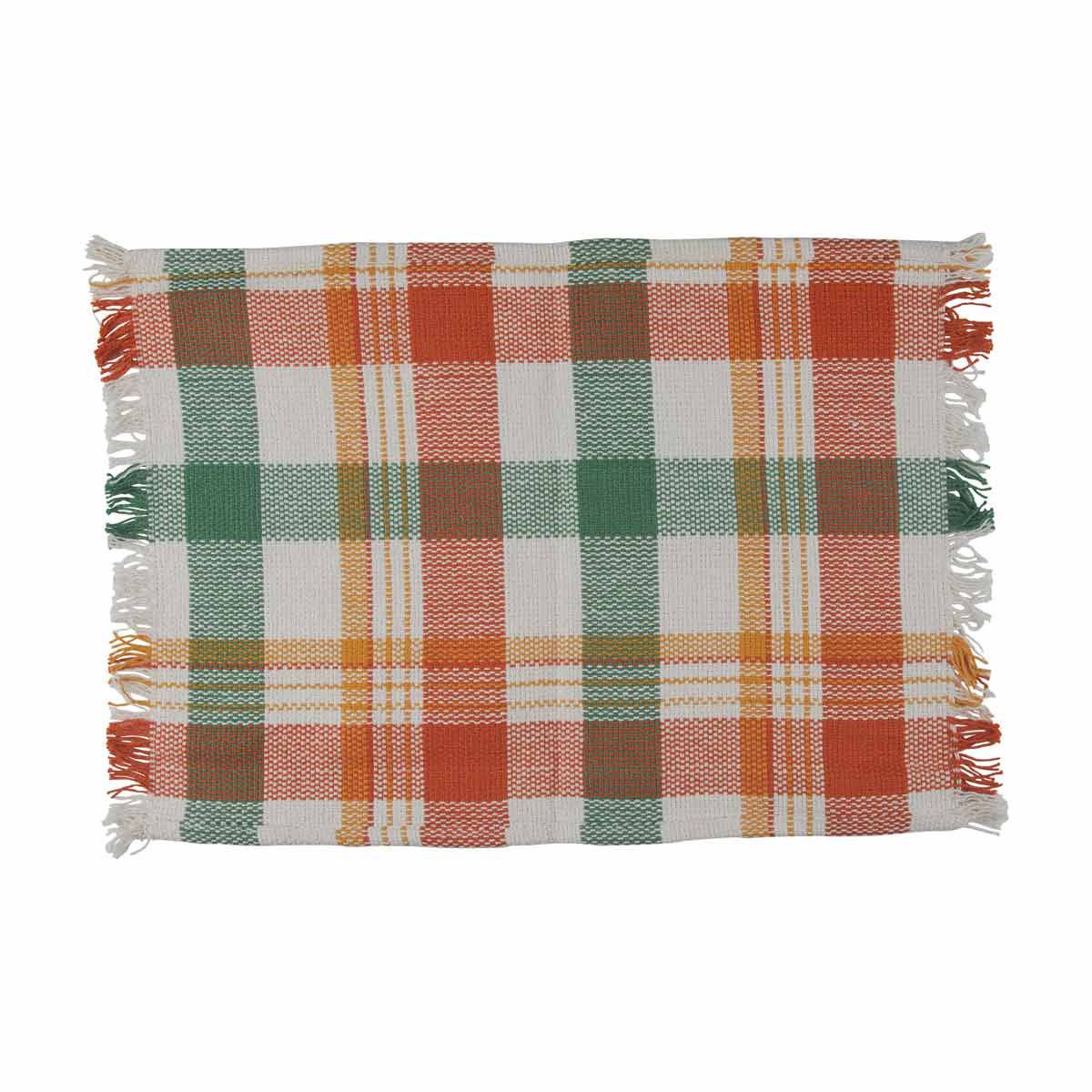 Harvest Halloween Multi-Color Rectangular Plaid Placemat