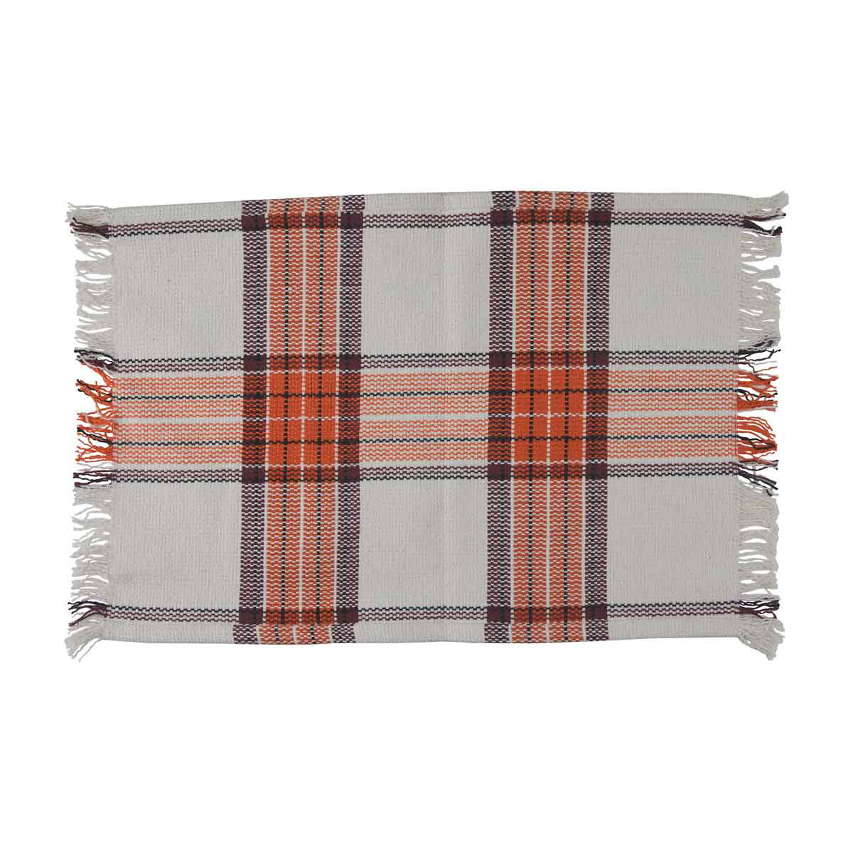 Harvest Halloween Orange Rectangular Plaid Placemat
