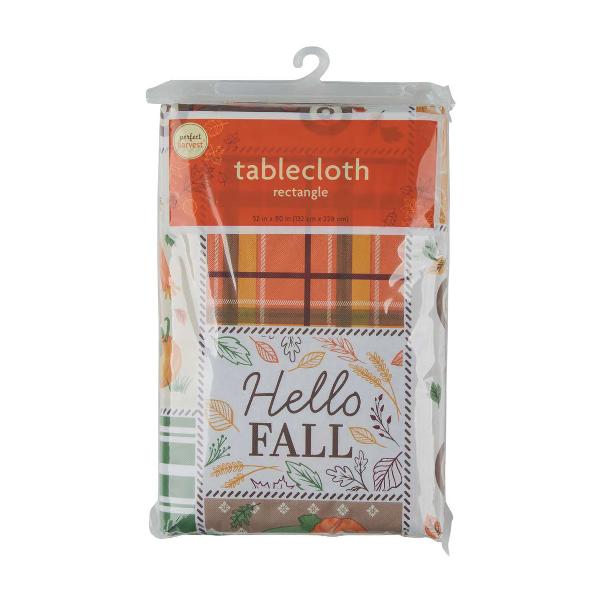Perfect Harvest Halloween PEVA Patchwork Tablecloth, 52x90 in