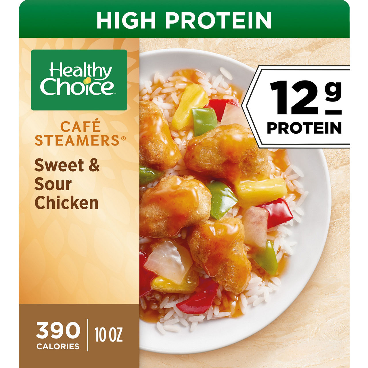 Healthy Choice Cafe Steamers Sweet & Sour Chicken, Frozen Meal, 10 oz. Bowl
