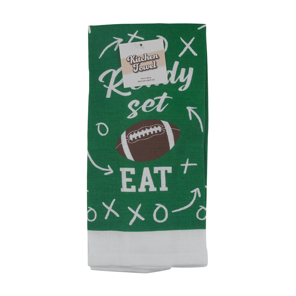 Football 'Ready Set & Eat' Kitchen Towel, 14x24 in