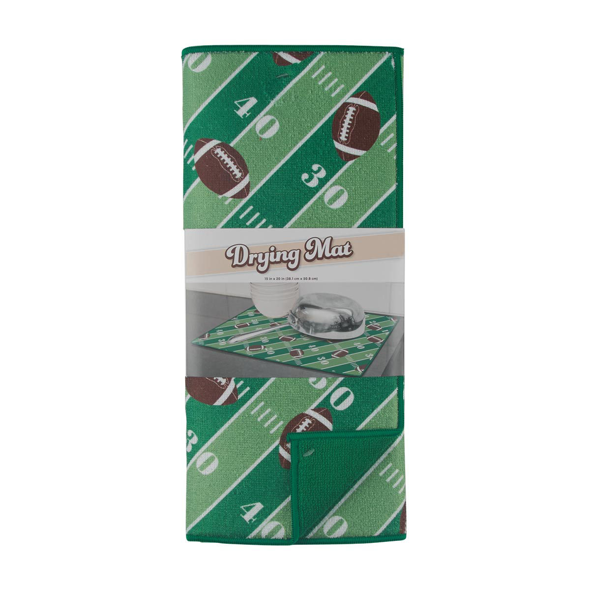 Football Kitchen Drying Mat, 15x20 in