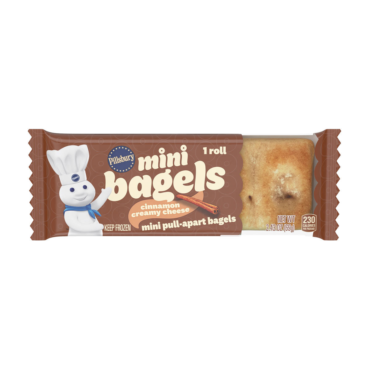 Pillsbury Mini Bagels, Cinnamon Creamy Cheese, 15 ct