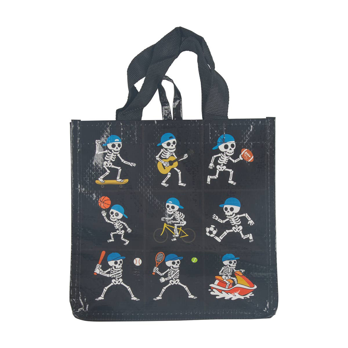Halloween Skeleton Print Small Tote Bag