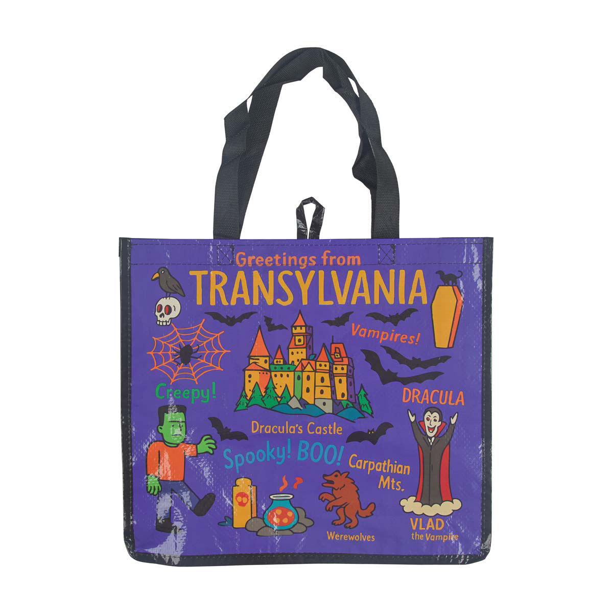 Halloween Transylvania Printed Large Tote Bag