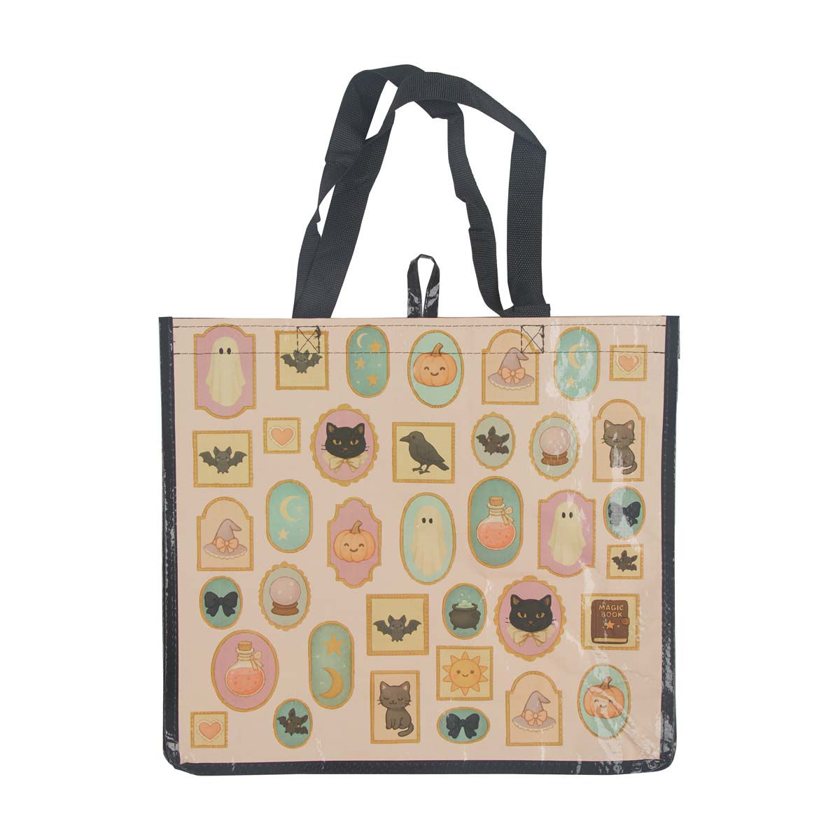 Halloween Icons Printed Large Deluxe Tote Bag