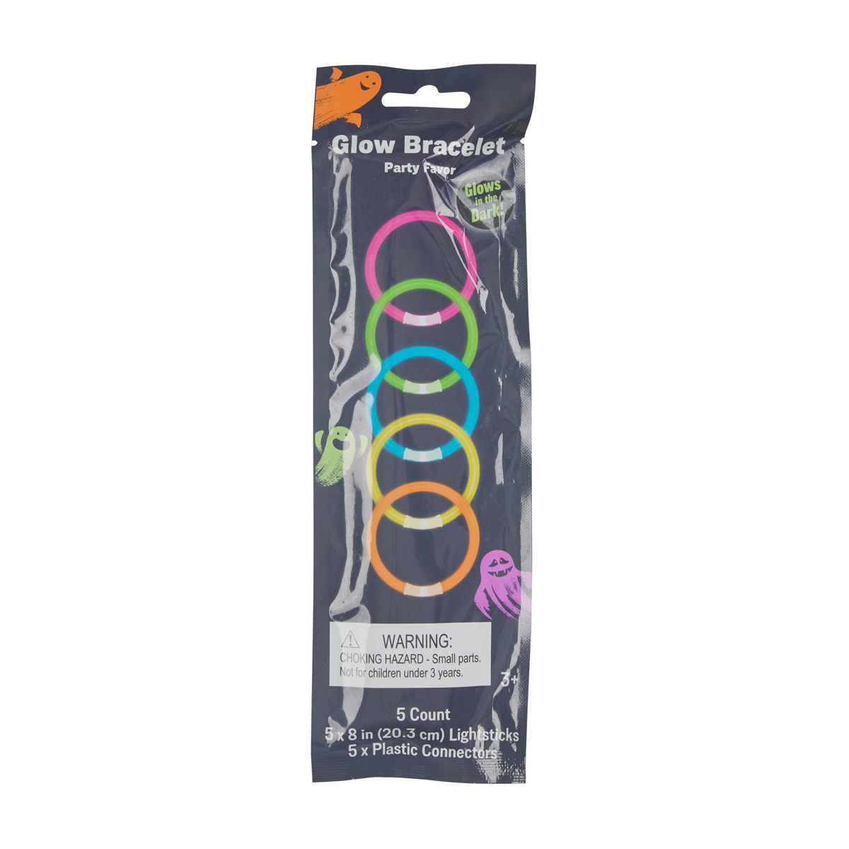 Halloween Glows in the Dark Party Favor Bracelets, 5 ct